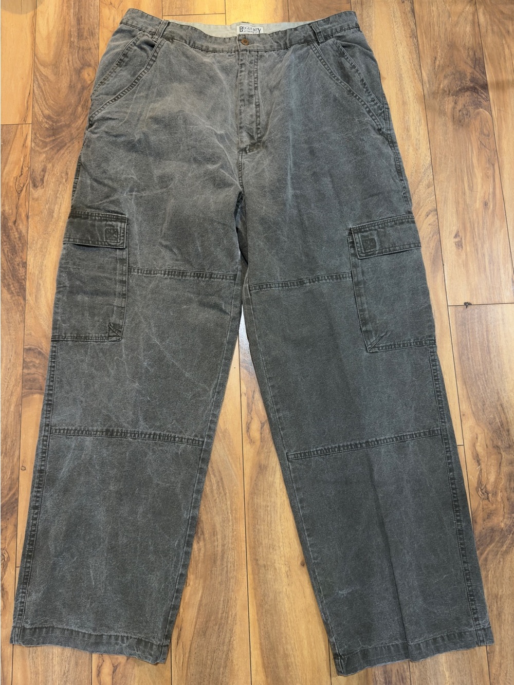 Bugle Boy Faded Black Cargo Pants